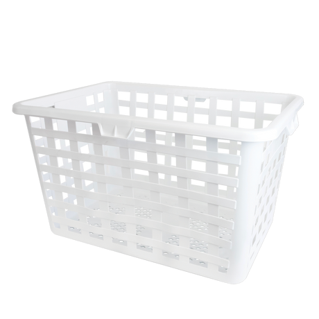 MANNE 112L BLANC – Corbeille à linge – HygiRéa