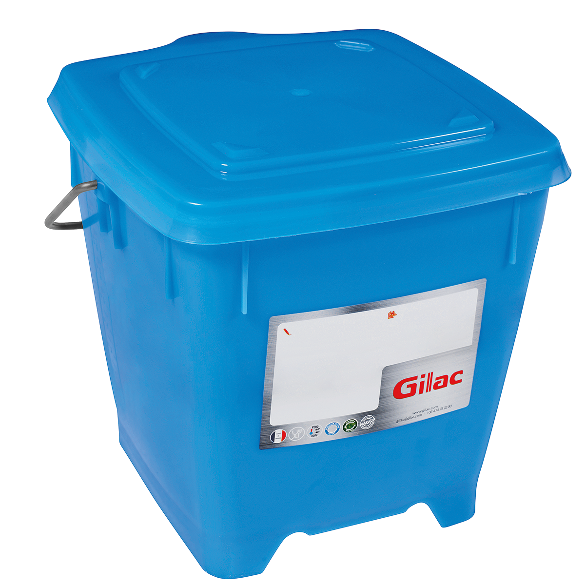 SEAU CARRE 12L + COUV ETANCHE – Seau – HygiRéa