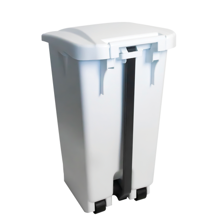 POUB ECO PEDALE 60 L COUV BLC – Poubelle à pédale – HygiRéa