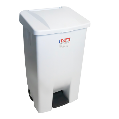 POUB ECO PEDALE 80 L COUV BLC – Poubelle à pédale – HygiRéa