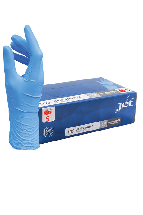 GANT NITRILE BLEU NON POUDRÉ 10 Boîtes de 100 – GANTS NITRILE – HygiRéa