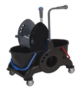 GIOTTO BLACK seau bi-bac 15/15 litres PRESS S – Chariots de Lavage – HygiRéa