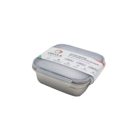 Boîtes inox réemployables avec couvercles à clipser – Vaisselle Réemployables – HygiRéa