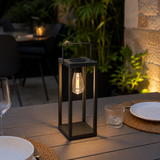 LANTERNE SOLAIRE FABY HAUT 36 CM NOIR