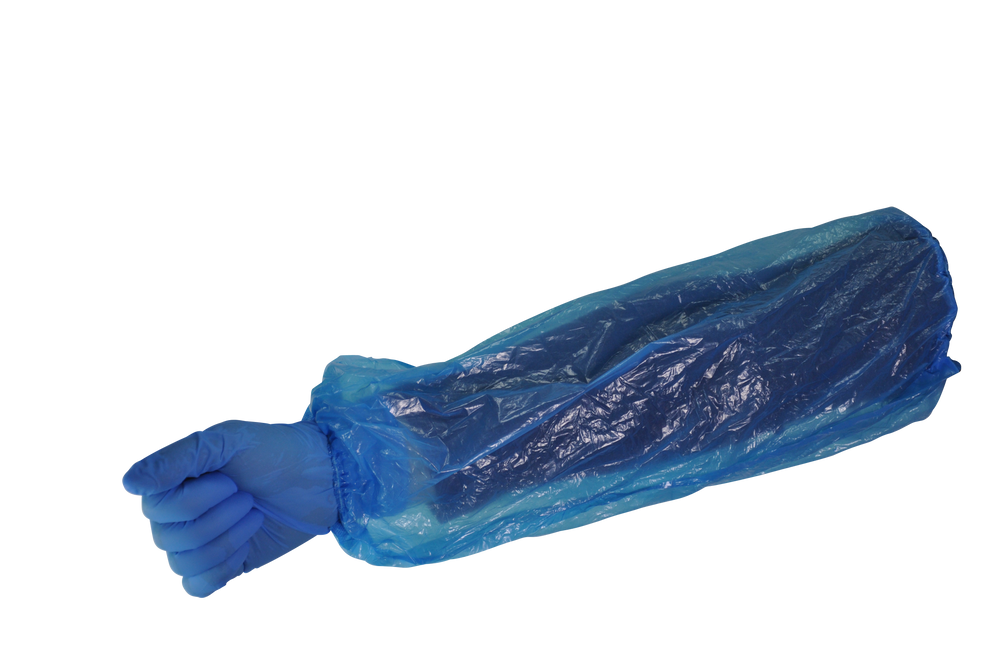 Manchettes élastiquées PE bleue X100 – Manchettes – HygiRéa