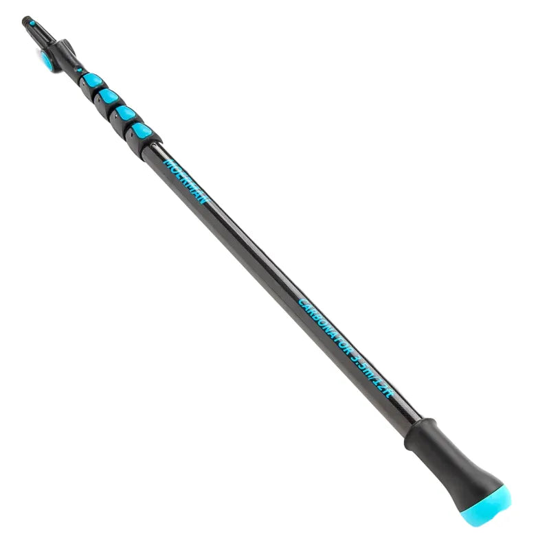 Carbon telescopic pole with non-slip handle