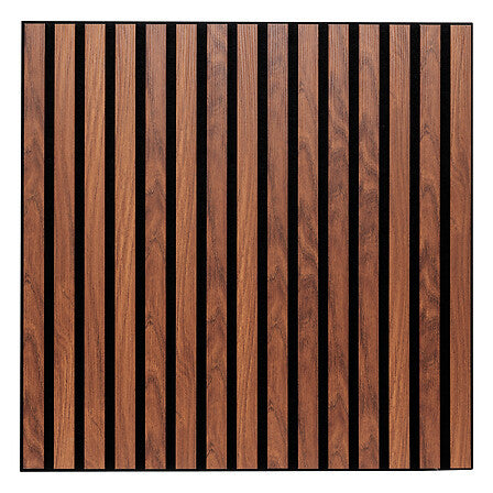 PANNEAU MURAL DÉCORATIF COLVA 60 X 60 MDF - EFFET BOIS FONCÉ