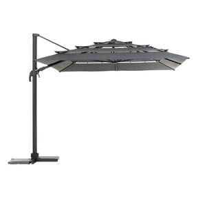 Parasol déporté rectangulaire multi-toile MELHIA Anthracite – Parasols – HygiRéa