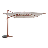 PARASOL DECENTRE MELHIA 4 X 3 M OFELINE INCLINABLE ACAJOU LIN
