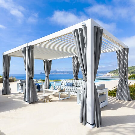 PERGOLA EVORA 6 x 3,6 M ALUMINIUM BLANC