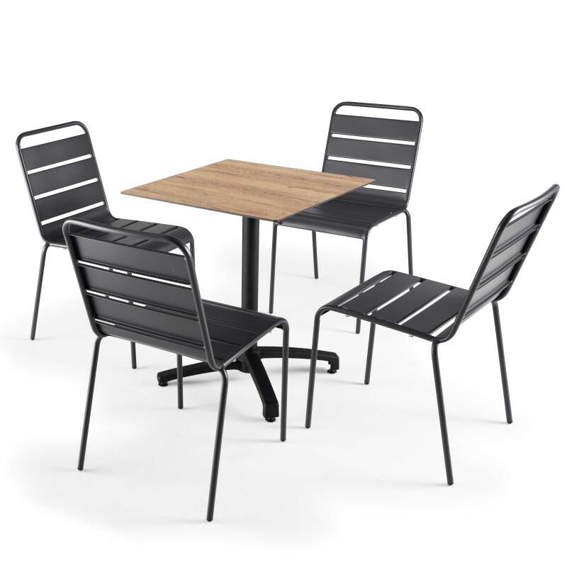 PLATEAU DE TABLE 70 X 70 CM EN HPL - CHENE BRUT