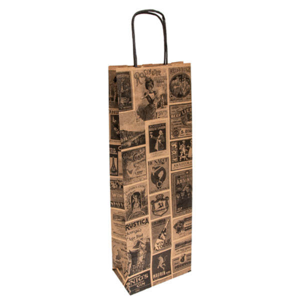 SACS KRAFT POUR 1 ET 2 BOUTEILLES