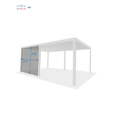 STORE 3 M POUR PERGOLA EVORA 3,6 x 6 M TEXALINE GRIS BLANC