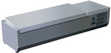 VITRINE RÉFRIGÉRÉE À POSER AVEC COUVERCLE INOX - 5 BACS GN 1/3 + 1 BAC GN 1/2