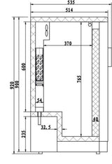 VITRINE RÉFRIGÉRÉE À POSER AVEC COUVERCLE INOX - 9 BACS GN 1/3