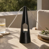 Ventilateur noir anti insectes de table 2en1 avec lumière LED
