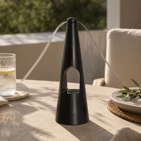 Ventilateur noir anti insectes de table 2en1 avec lumière LED