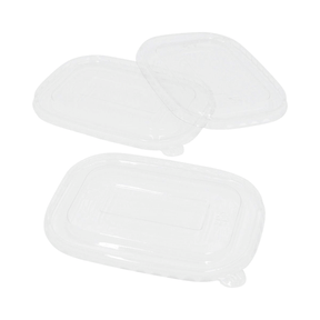 Couvercles PET pour barquettes bambou – Barquettes – HygiRéa