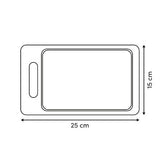 Planche à découper 25x 15 cm PP blanc effet pierre