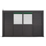 Persiennes coulissantes pour pergola Evora côté 3,6 m graphite – – HygiRéa