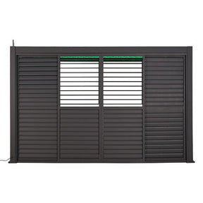 Persiennes coulissantes pour pergola Evora côté 3,6 m graphite – – HygiRéa