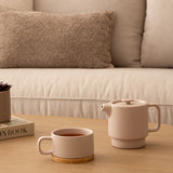 Théière solitaire Nature céramique rose