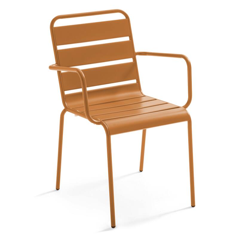 CHAISE DE JARDIN MARINA EN MÉTAL AVEC ACCOUDOIRS