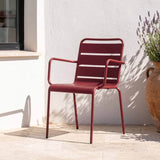 CHAISE DE JARDIN MARINA EN MÉTAL AVEC ACCOUDOIRS