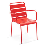 CHAISE DE JARDIN MARINA EN MÉTAL AVEC ACCOUDOIRS