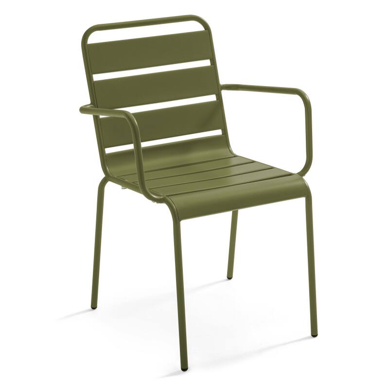 CHAISE DE JARDIN MARINA EN MÉTAL AVEC ACCOUDOIRS