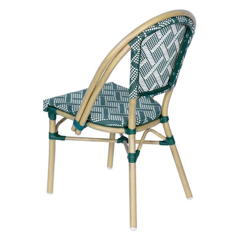 CHAISE EN ALUMINIUM ET ROTIN SYNTHÉTIQUE - CONCORE