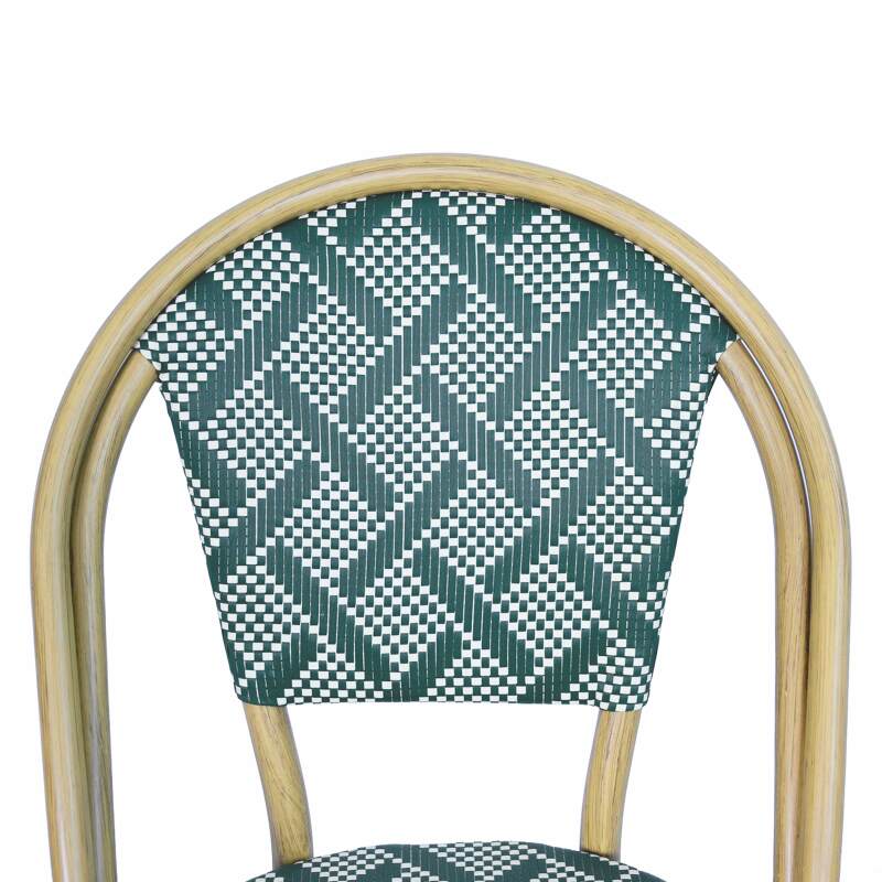 CHAISE EN ALUMINIUM ET ROTIN SYNTHÉTIQUE - CONCORE