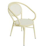 CHAISE EN ALUMINIUM ET ROTIN SYNTHÉTIQUE AVEC ACCOUDOIRS - VILLIER