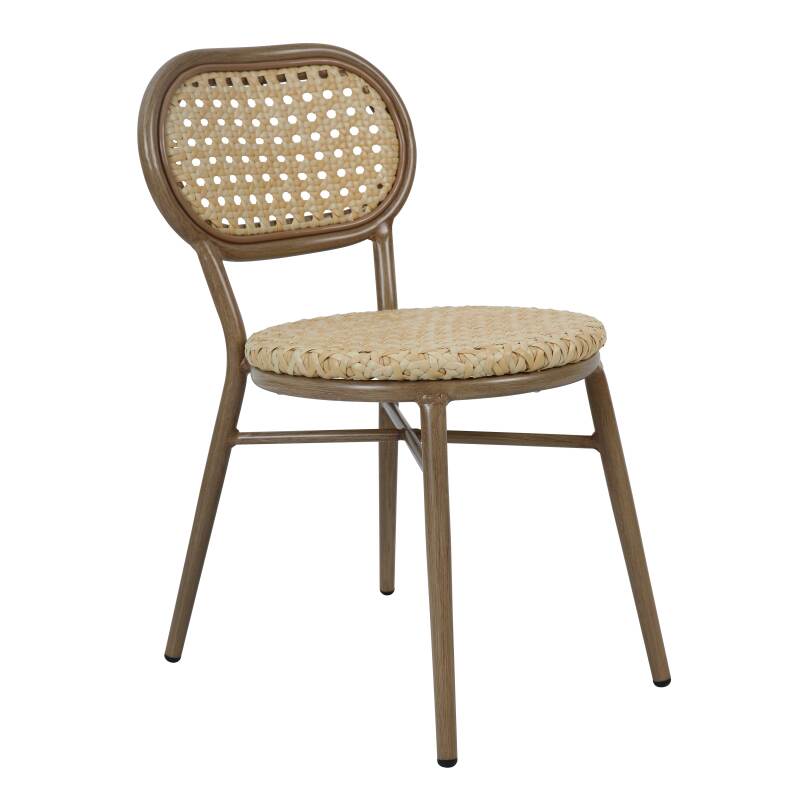 CHAISE EN ALUMINIUM ET ROTIN SYNTHÉTIQUE - PORTYMAO
