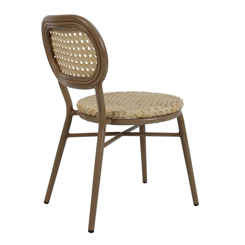 CHAISE EN ALUMINIUM ET ROTIN SYNTHÉTIQUE - PORTYMAO