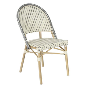Chaise de jardin style bistrot parisien en aluminium et rotin synthétique – Chaises d'intérieurs et Extérieur – HygiRéa