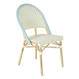 Chaise de jardin style bistrot parisien en aluminium et rotin synthétique – Chaises d'intérieurs et Extérieur – HygiRéa
