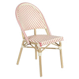 Chaise de jardin style bistrot parisien en aluminium et rotin synthétique – Chaises d'intérieurs et Extérieur – HygiRéa