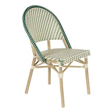 Chaise de jardin style bistrot parisien en aluminium et rotin synthétique – Chaises d'intérieurs et Extérieur – HygiRéa