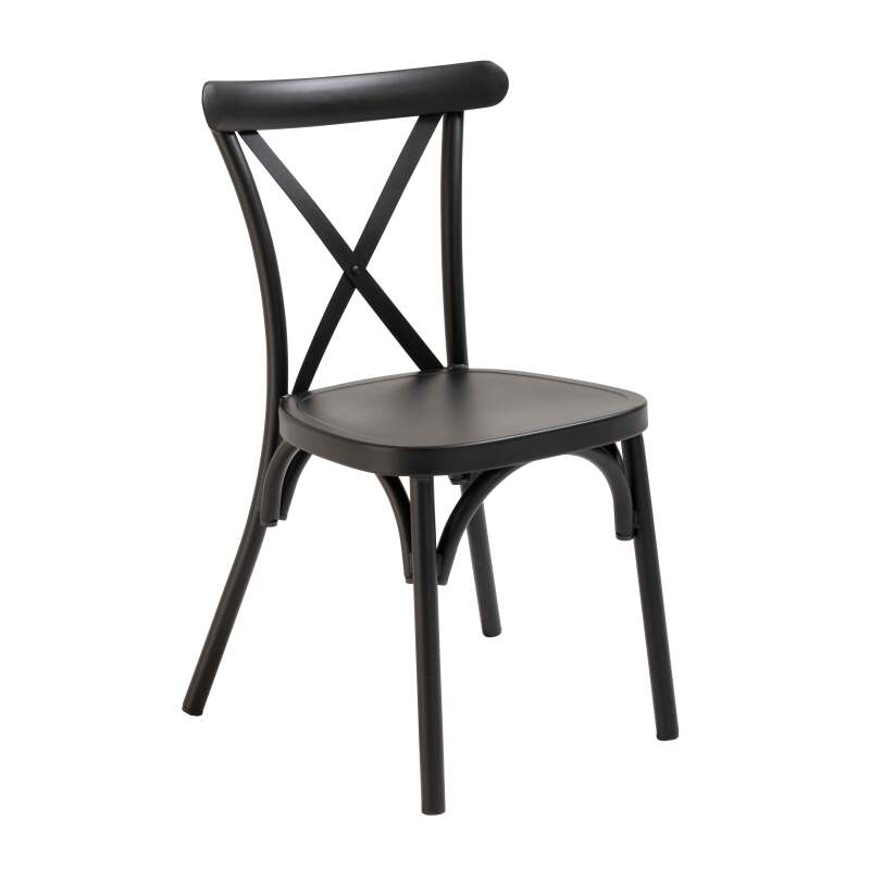 CHAISE EN ALUMINIUM EFFET BOIS - SYNTRA