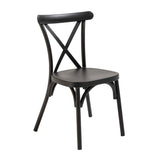 CHAISE EN ALUMINIUM EFFET BOIS - SYNTRA