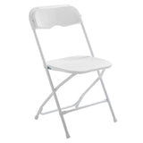 Chaise pliante blanche de réception en PEHD – Chaise de Reception – HygiRéa