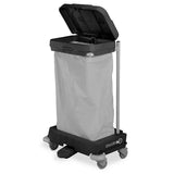 SAX 120 PG REFLO ( collecteur déchets+tri selectif+pédale) GRAPHITE – Chariots – HygiRéa