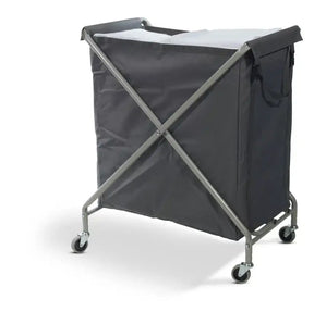 NX2401 CHARIOT A LINGE "X" PLIANT + 1 SAC EN TOILE RENFORCEE 240L – Chariots – HygiRéa