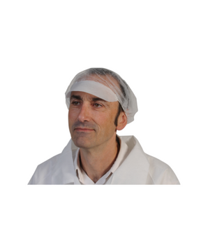 Charlotte à visière PLP non tissé blanc – Charlottes – HygiRéa