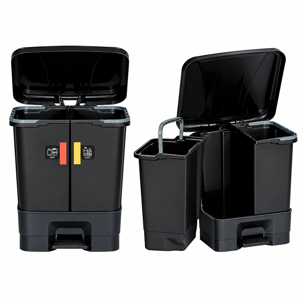 COLLECTEUR À PÉDALE À DEUX SEAUX – 20 L / 40 L / 60 L