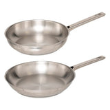 Lot de 2 poêles inox diam 24/28 cm Brillance