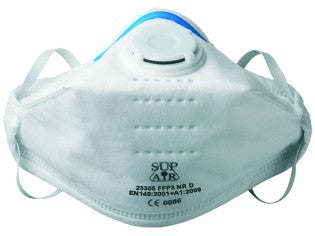 Demi-masque filtrant blanc pliable avec valve FFP3 NR D – Masques – HygiRéa