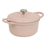 Cocotte avec panier et ustensile 24 cm fonte d'aluminium rose
