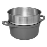 Cocotte avec panier et ustensile 24 cm fonte d'aluminium gris
